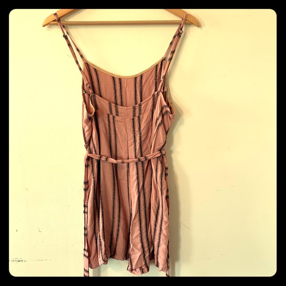 Reformation Striped Shorts Romper M / L